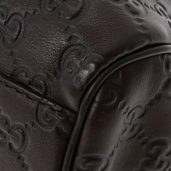 Gucci Guccisima Sookie Brown Gold Hardware Leather Women's Handbag - Picture 7 of 12